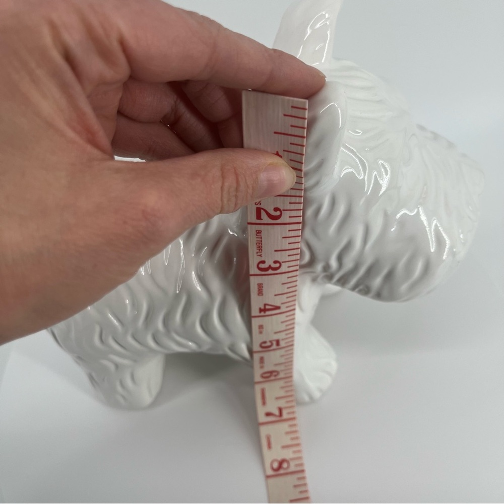 White‎ Ceramic Dog Figurine - Picture 4 of 8